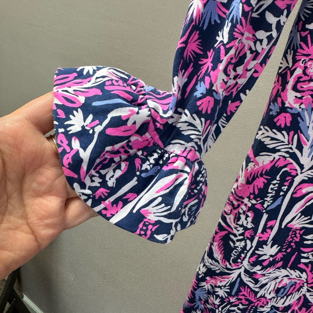 Lilly Pulitzer Pink and Blue Floral Blouse - Picture 4 of 6